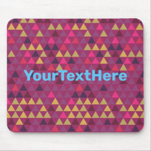 Kleurrijke driehoeken aangepaste tekst muismat