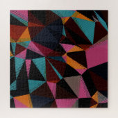 Kleurrijke driehoeken Abstracte geometrische achte Legpuzzel (Horizontaal)