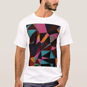 Kleurrijke driehoeken Abstracte geometrische achte T-shirt