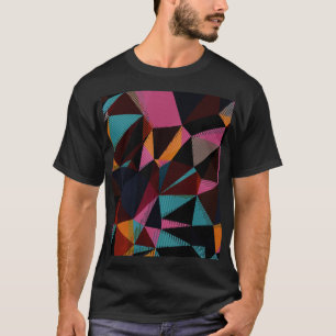 Kleurrijke driehoeken Abstracte geometrische achte T-shirt
