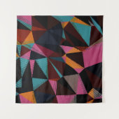 Kleurrijke driehoeken Abstracte geometrische achte Wandkleed (Voorkant (horizontaal))