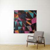 Kleurrijke driehoeken Abstracte geometrische achte Wandkleed (In Situ (horizontaal))