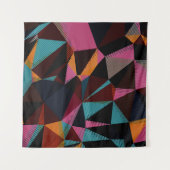 Kleurrijke driehoeken Abstracte geometrische achte Wandkleed (Voorkant)