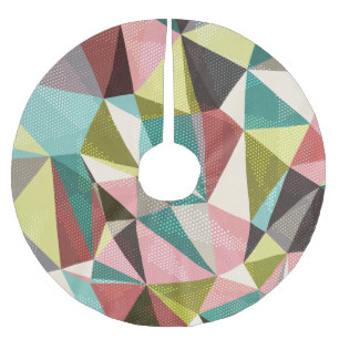 Kleurrijke driehoeken, Abstracte geometrische vorm Kerstboom Rok
