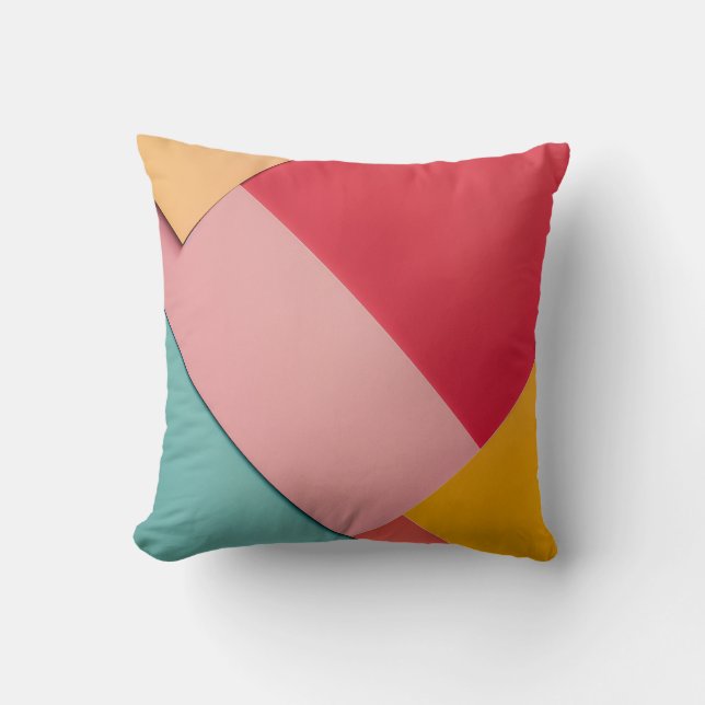 Kleurrijke driehoeken achtergrond kussen (Voorkant)