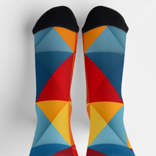 Kleurrijke driehoeken achtergrond sokken (Top)