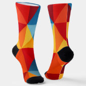 Kleurrijke driehoeken achtergrond sokken (Gebogen)