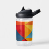 Kleurrijke driehoeken achtergrond waterfles (Links)