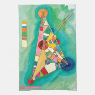 Kleurrijke Driehoeken door Wassily Kandinsky Theedoek
