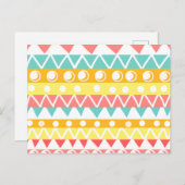 Kleurrijke driehoeken en cirkels briefkaart (Voorkant / Achterkant)