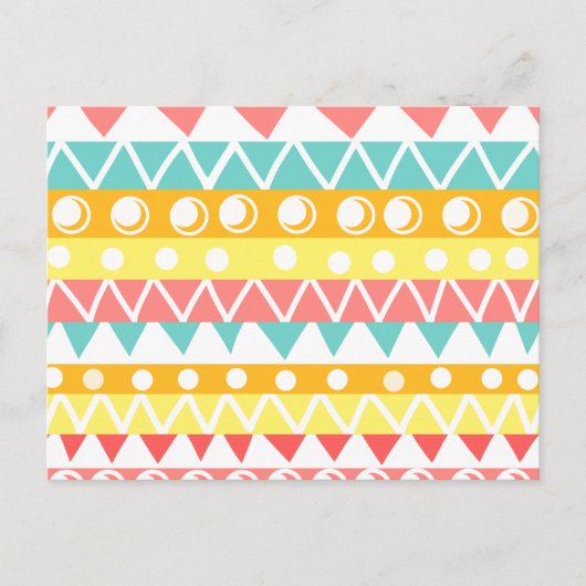 Kleurrijke driehoeken en cirkels briefkaart (Voorkant)