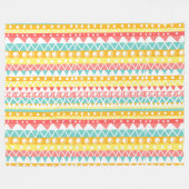 Kleurrijke driehoeken en cirkels fleece deken (Voorkant (Horizontaal))