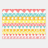 Kleurrijke driehoeken en cirkels inpakpapier vel (Voorkant 2)