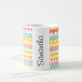 Kleurrijke driehoeken en cirkels koffiemok (Center)