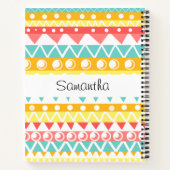 Kleurrijke driehoeken en cirkels notitieboek (Achterkant)