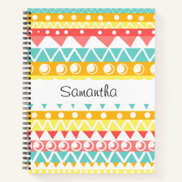 Kleurrijke driehoeken en cirkels notitieboek