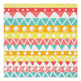 Kleurrijke driehoeken en cirkels perfect poster