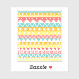 Kleurrijke driehoeken en cirkels sticker