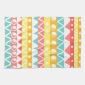 Kleurrijke driehoeken en cirkels theedoek (Horizontaal)