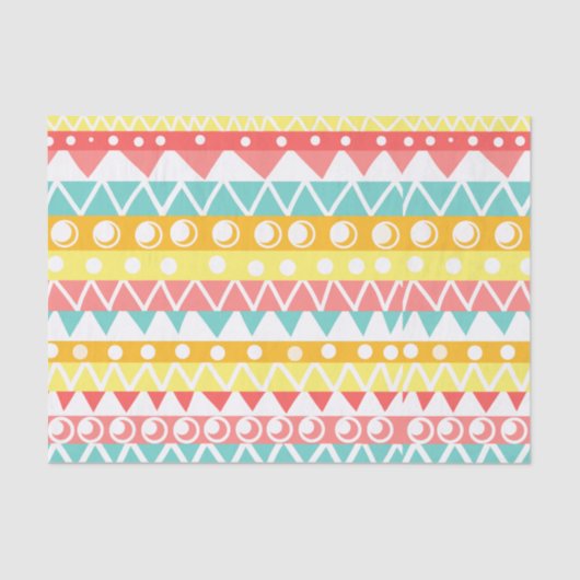 Kleurrijke driehoeken en cirkels tissuepapier (Voorkant)