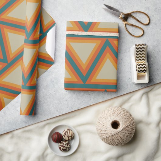 Kleurrijke Driehoeken Geometrisch Cadeaupapier (Crafts)