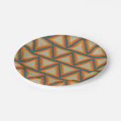 Kleurrijke Driehoeken Geometrisch Feest Papieren Bordje (Gekanteld)