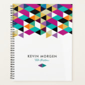 Kleurrijke driehoeken geometrisch ontwerp planner (Voorkant)