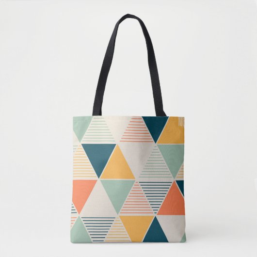 Kleurrijke Driehoeken Geometrisch Tote Bag (Voorkant)