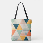 Kleurrijke Driehoeken Geometrisch Tote Bag (Achterkant)