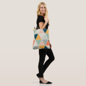Kleurrijke Driehoeken Geometrisch Tote Bag (Op model)
