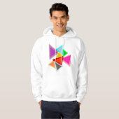 Kleurrijke Driehoeken Hoodie (Voorkant volledig)