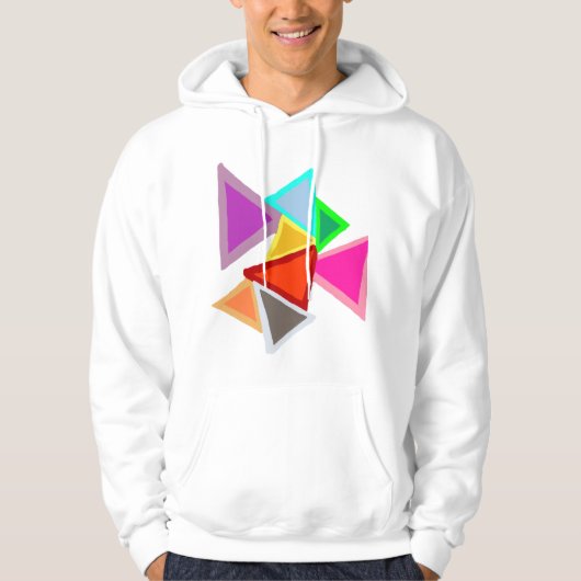 Kleurrijke Driehoeken Hoodie (Voorkant)