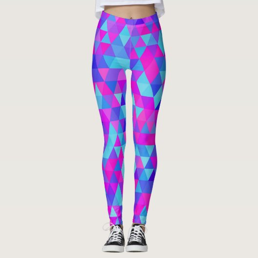 Kleurrijke Driehoeken Leggings (Voorkant)