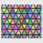 Kleurrijke Driehoeken - Levendige Game Themapatroo Cadeaupapier (Vlak)