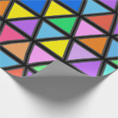 Kleurrijke Driehoeken - Levendige Game Themapatroo Cadeaupapier (Hoek)