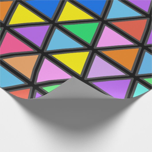 Kleurrijke Driehoeken - Levendige Game Themapatroo Cadeaupapier (Hoek)