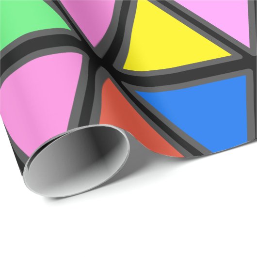 Kleurrijke Driehoeken - Levendige Game Themapatroo Cadeaupapier (Rol Hoek)