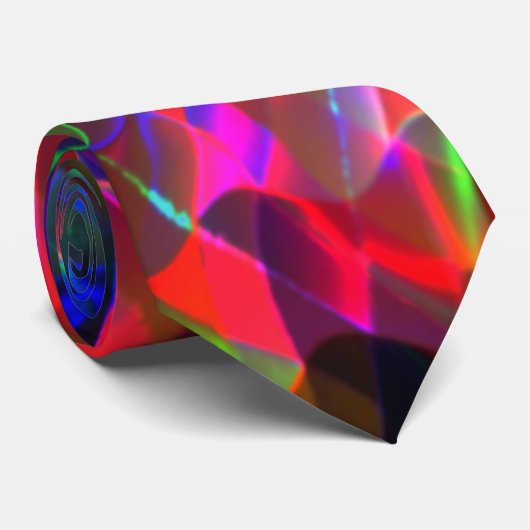 Kleurrijke driehoeken of gekleurde rimpels stropdas (Opgerold)