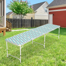 Kleurrijke Driehoeken Patroon Bier Pong Tafel