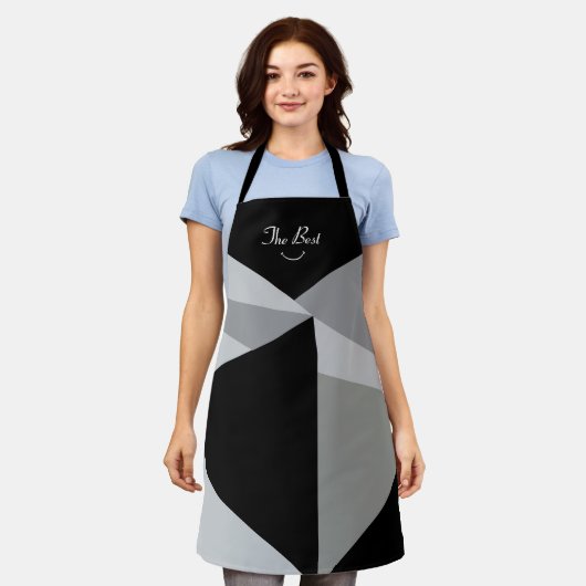 Kleurrijke Driehoeken Patroon Ontwerp Schort (Gedragen)