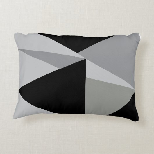 Kleurrijke Driehoeken Patroonontwerp Accent Kussen (Achterkant)