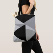 Kleurrijke Driehoeken Patroonontwerp Tote Bag (Dichtbij)