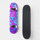 Kleurrijke driehoeken persoonlijk skateboard (Voorkant)