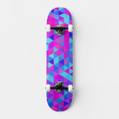 Kleurrijke driehoeken persoonlijk skateboard (Voorkant)