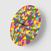 Kleurrijke driehoeken ronde klok (Hoek)
