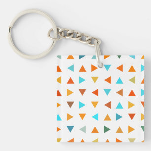 Kleurrijke driehoeken sleutelhanger