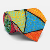 Kleurrijke driehoeken stropdas (Opgerold)