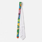 Kleurrijke driehoeken stropdas (Achterkant)