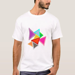 Kleurrijke Driehoeken T-shirt