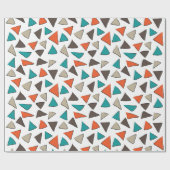 Kleurrijke driehoeken verjaardag cadeaupapier (Vlak)